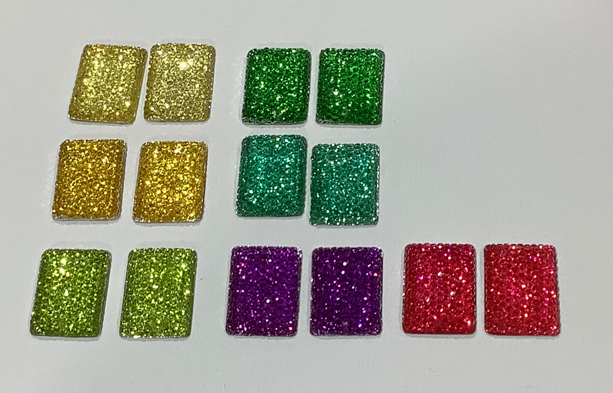 18x25mm Sparkle Rectangle | 7 colors