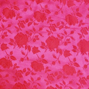 Brocade Satin - Fabric by the yard - Pink